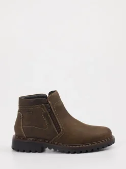 Josef Seibel – Stiefelette aus Fettleder cognacbraun
