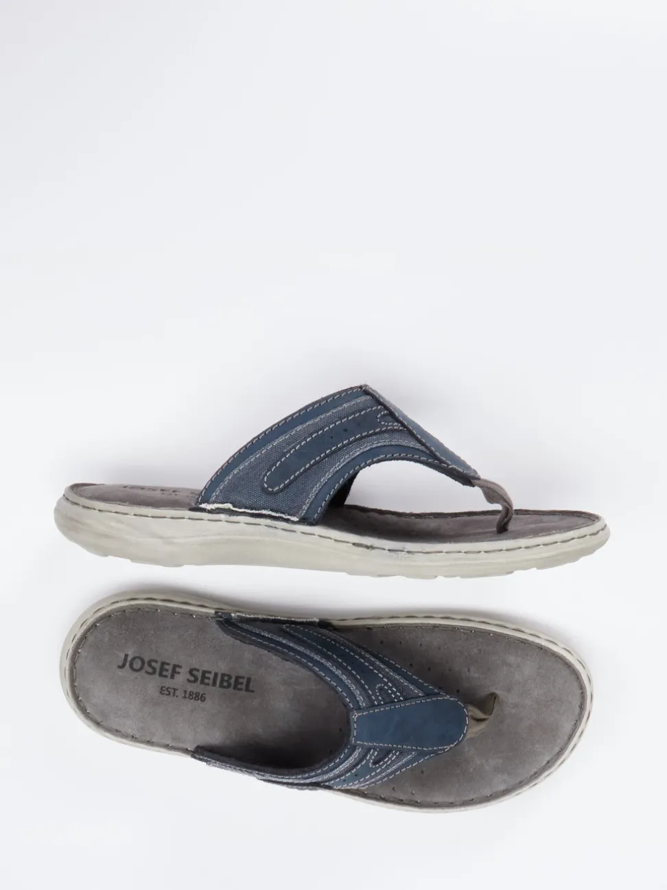 Josef Seibel – Zehentrenner aus Fettleder blau