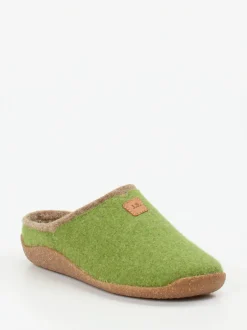 Josef Seibel Relax – Filzpantoffeln aus Wollfilz moosgrün