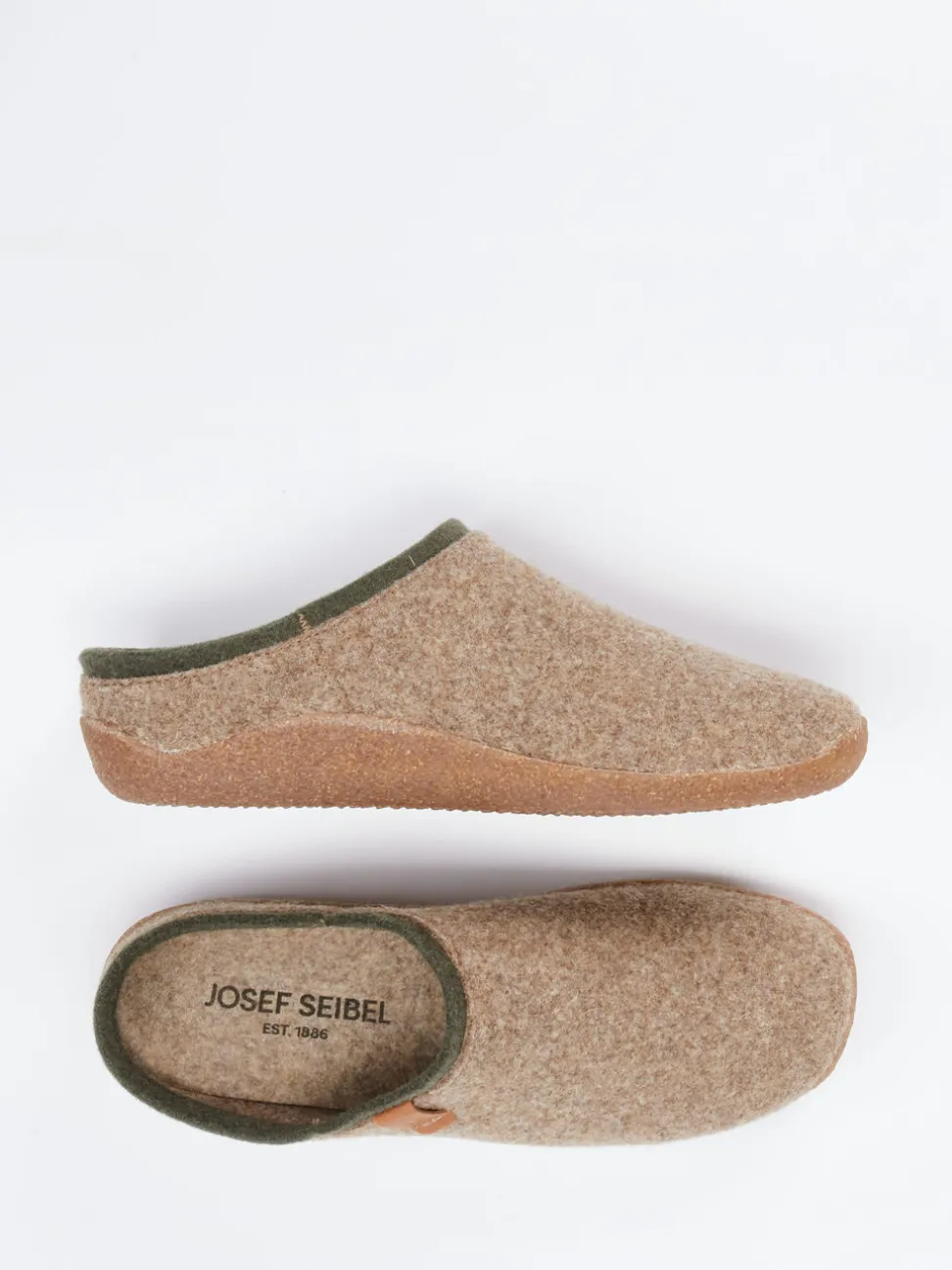 Josef Seibel Relax – Filzpantoffeln aus Schurwolle braun