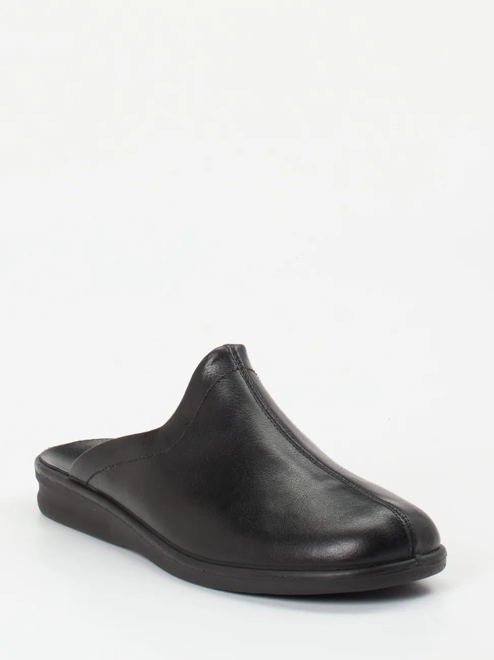 Josef Seibel Relax – Leder-Pantolette aus Kalbleder schwarz