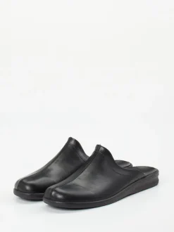 Josef Seibel Relax – Leder-Pantolette aus Kalbleder schwarz