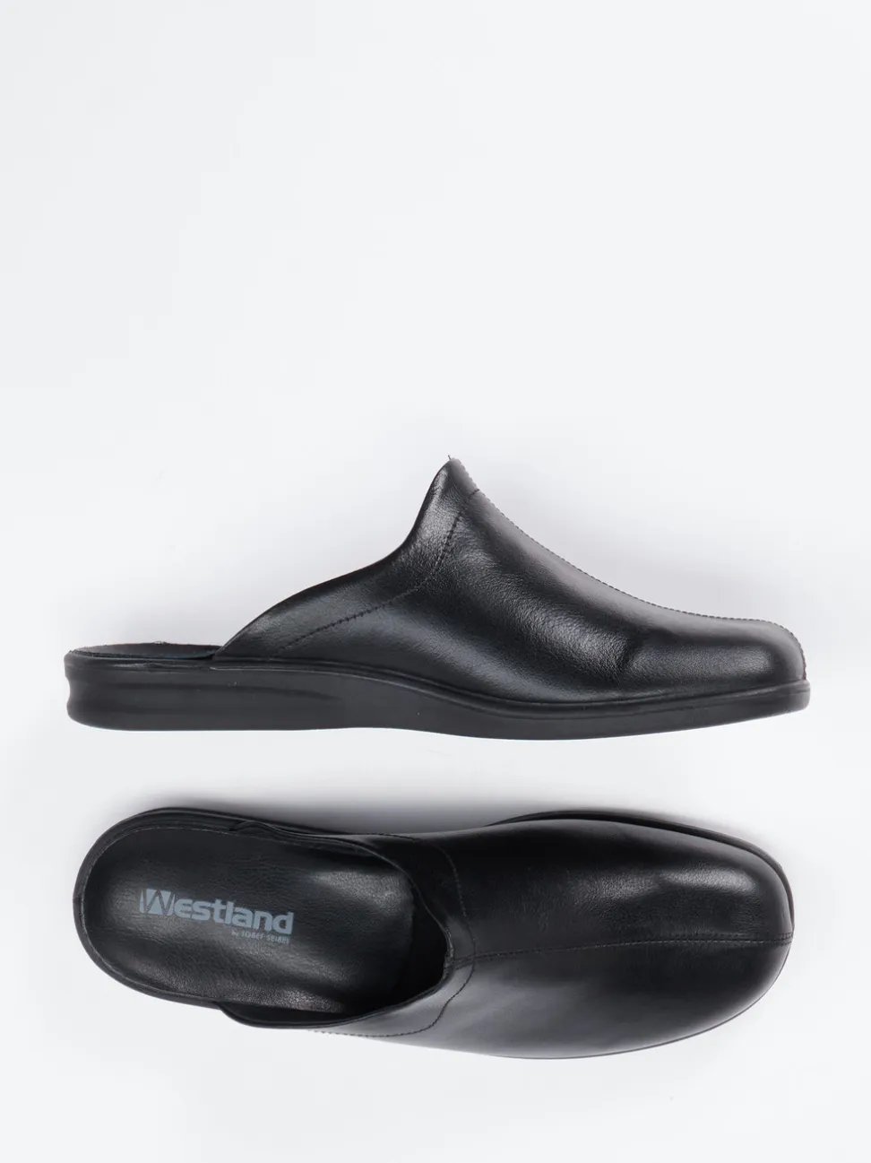 Josef Seibel Relax – Leder-Pantolette aus Kalbleder schwarz
