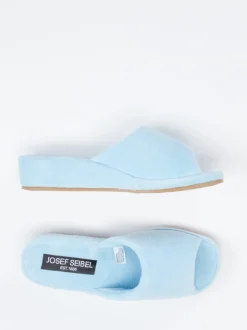 Josef Seibel Relax – Pantolette aus Frottee Hellblau