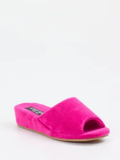 Josef Seibel Relax – Pantolette aus Velourstextil pink