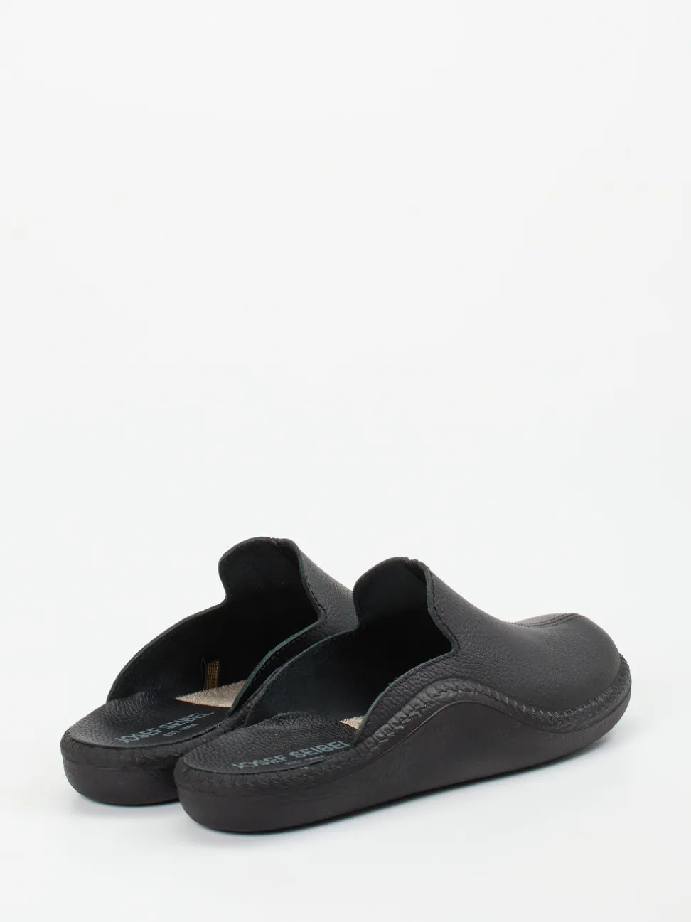 Josef Seibel Relax – Pantoffeln aus Kalbleder schwarz