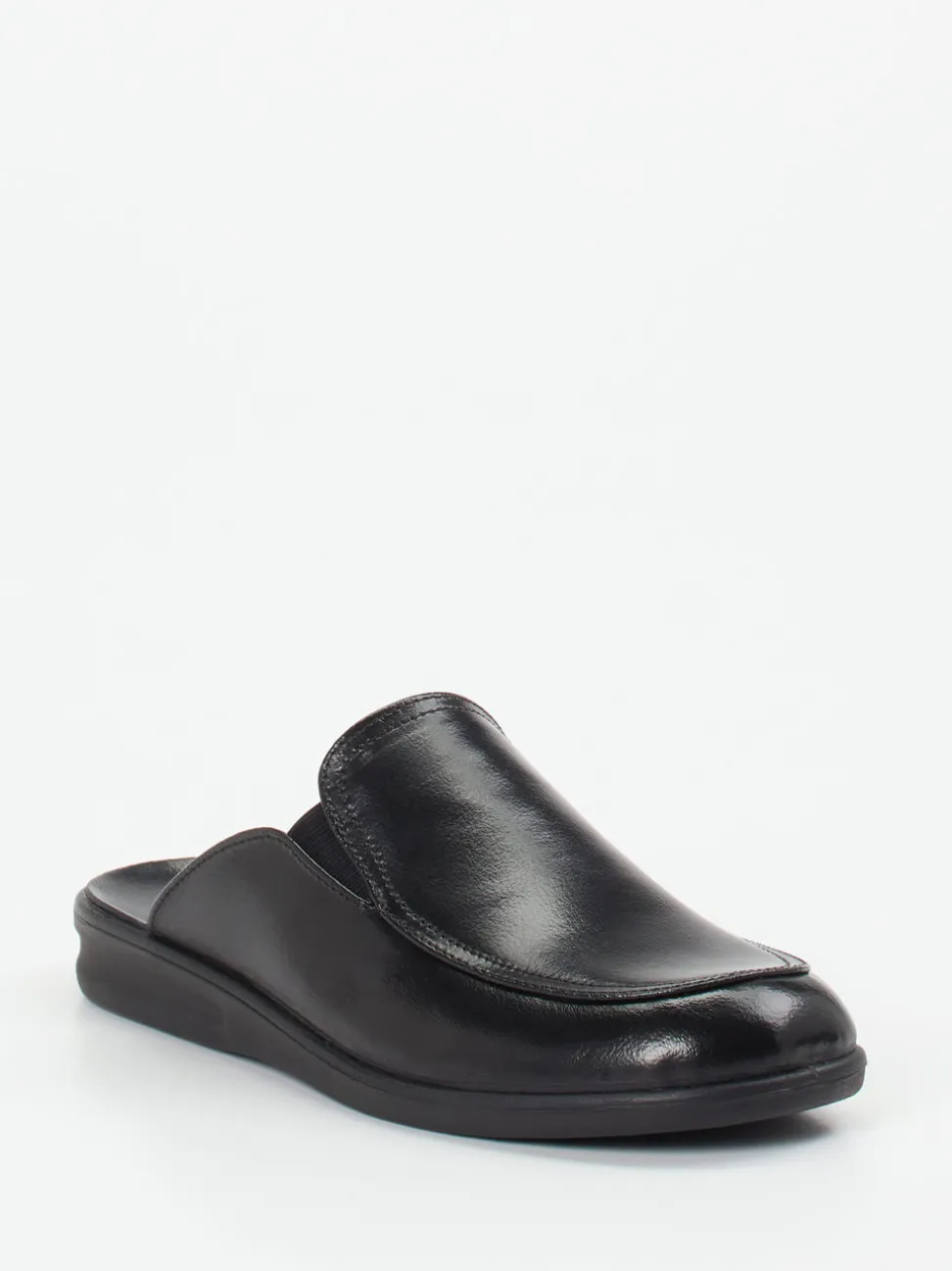 Josef Seibel Relax – Pantoffeln aus Kalbleder schwarz