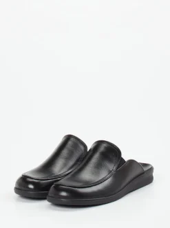 Josef Seibel Relax – Pantoffeln aus Kalbleder schwarz