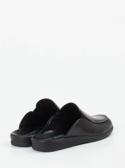 Josef Seibel Relax – Pantoffeln aus Kalbleder schwarz