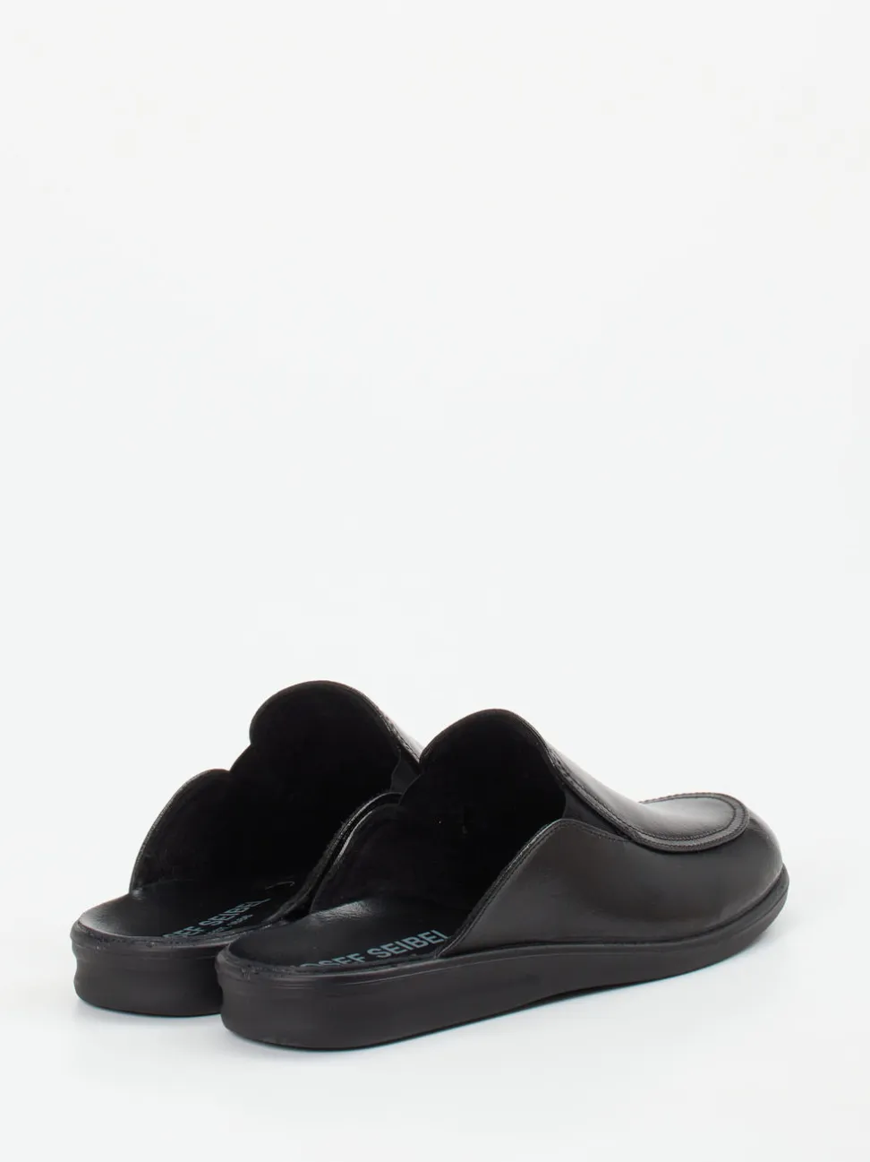 Josef Seibel Relax – Pantoffeln aus Kalbleder schwarz