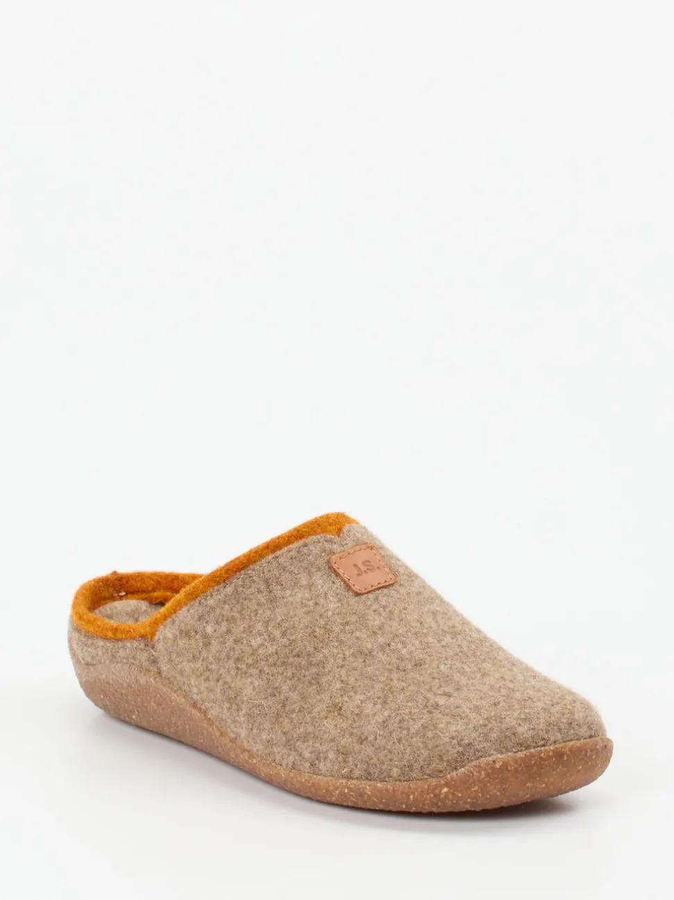 Josef Seibel Relax – Pantoffeln aus Filz in Beigebraun