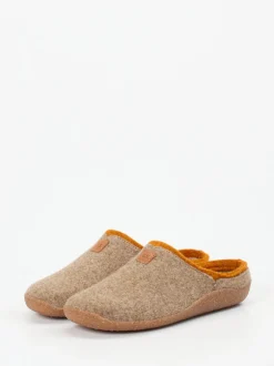 Josef Seibel Relax – Pantoffeln aus Filz in Beigebraun