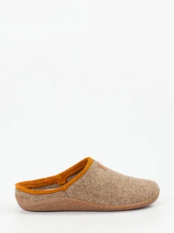 Josef Seibel Relax – Pantoffeln aus Filz in Beigebraun