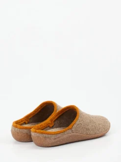 Josef Seibel Relax – Pantoffeln aus Filz in Beigebraun