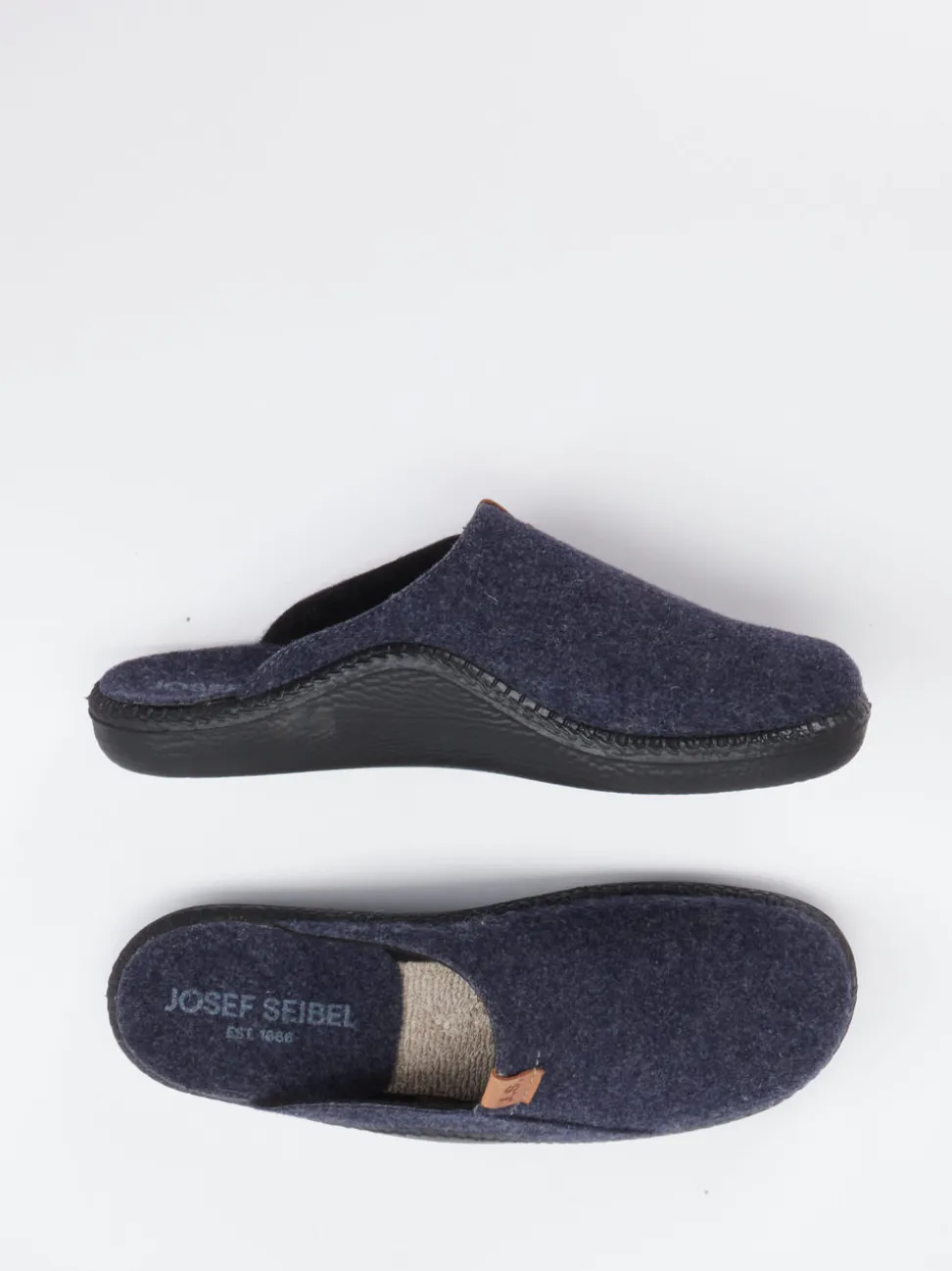 Josef Seibel Relax – Pantoffel aus Filz Dunkelblau