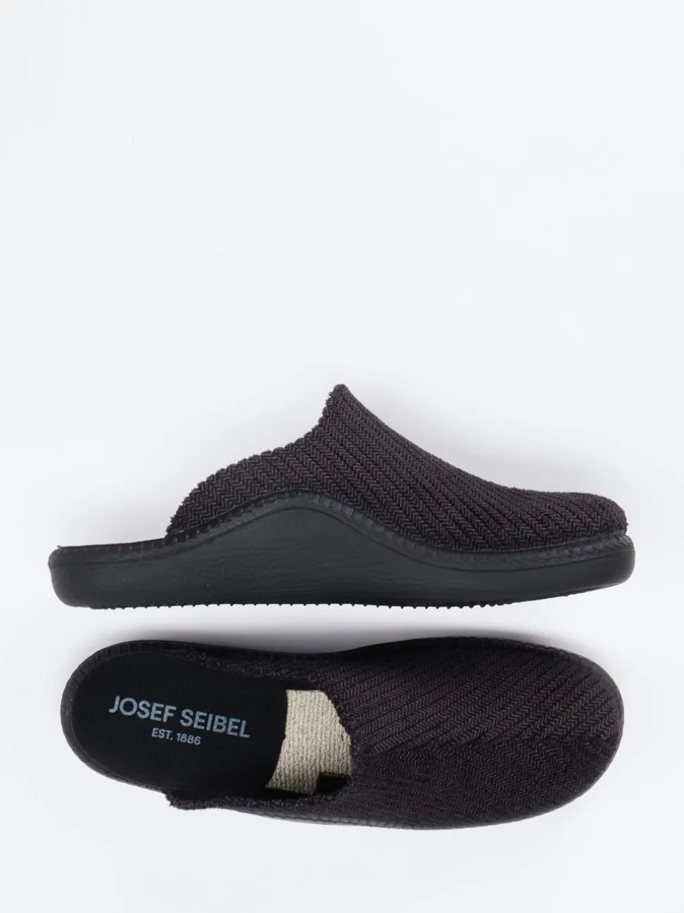 Josef Seibel Relax – Pantoffeln aus Textil schwarz
