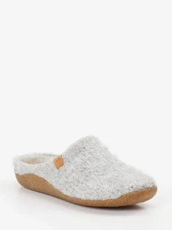 Josef Seibel Relax – Pantoffeln aus Filz in Hellgrau