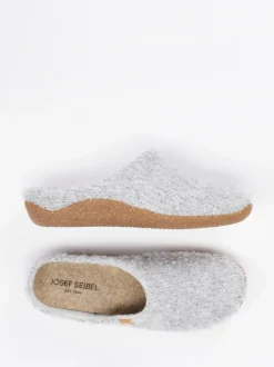 Josef Seibel Relax – Pantoffeln aus Filz in Hellgrau