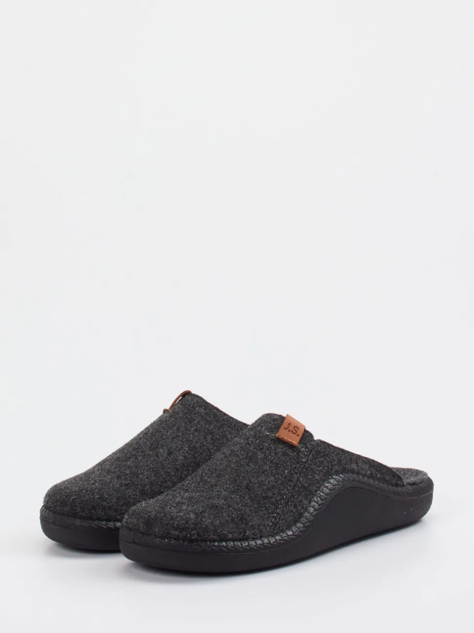 Josef Seibel Relax – Pantoffeln aus Filz Anthrazit