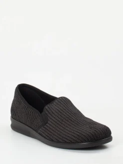Josef Seibel Relax – Slipper aus Textil Dunkelgrau