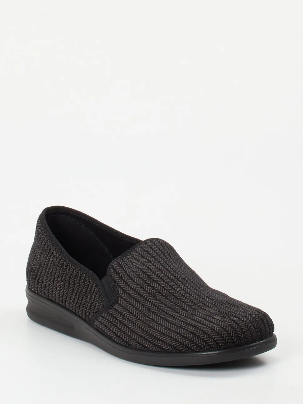 Josef Seibel Relax – Slipper aus Textil Dunkelgrau