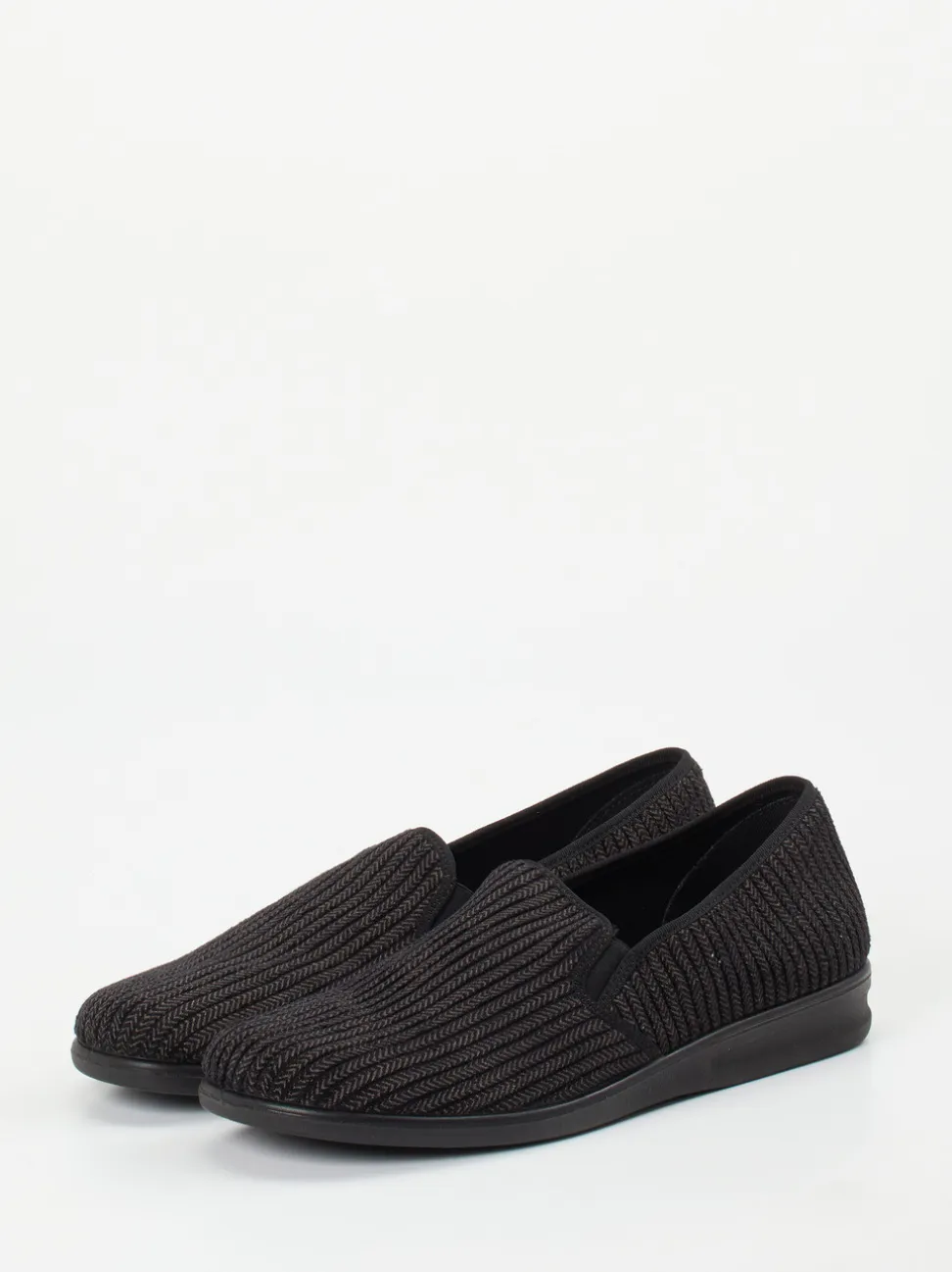 Josef Seibel Relax – Slipper aus Textil Dunkelgrau