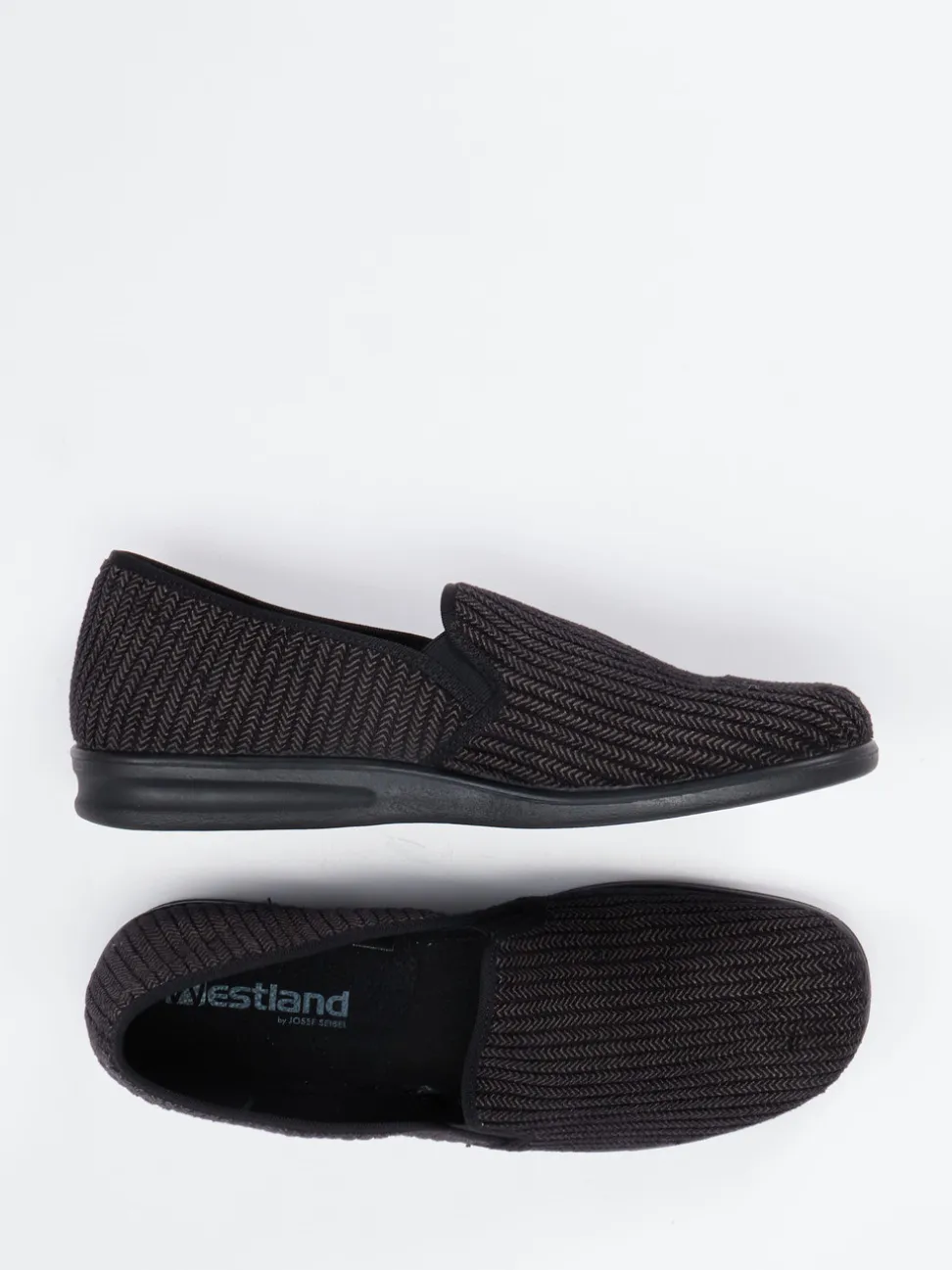 Josef Seibel Relax – Slipper aus Textil Dunkelgrau