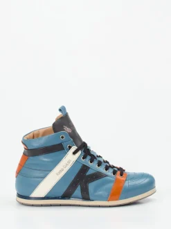 Kamo Gutsu – High-Top Sneaker aus Kalbleder Petrol