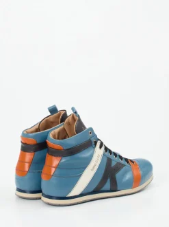 Kamo Gutsu – High-Top Sneaker aus Kalbleder Petrol