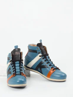 Kamo Gutsu – High-Top Sneaker aus Kalbleder Petrol