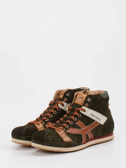 Kamo Gutsu – High-Top-Sneaker aus Veloursleder grün
