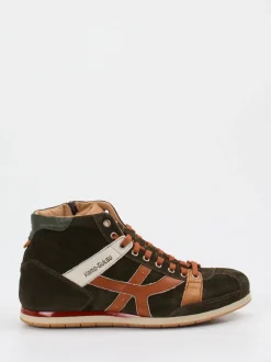 Kamo Gutsu – High-Top-Sneaker aus Veloursleder grün