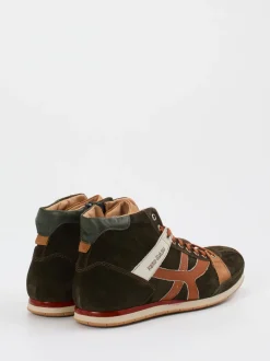 Kamo Gutsu – High-Top-Sneaker aus Veloursleder grün
