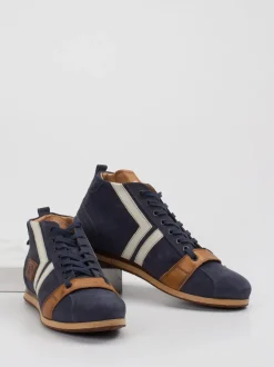 Kamo Gutsu – Mid-Top Sneaker aus Kalbleder und Canvas