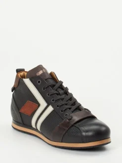 Kamo Gutsu – Mid-Top-Sneaker aus Kalbleder schwarz