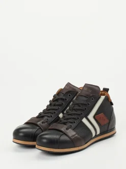 Kamo Gutsu – Mid-Top-Sneaker aus Kalbleder schwarz