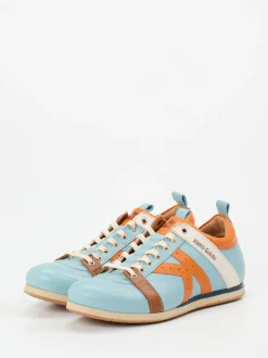 Kamo Gutsu – Sneaker aus Glattleder Hellblau