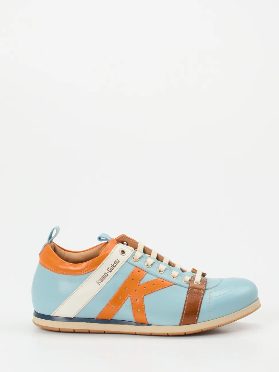 Kamo Gutsu – Sneaker aus Glattleder Hellblau
