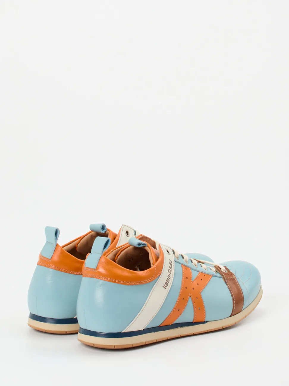 Kamo Gutsu – Sneaker aus Glattleder Hellblau
