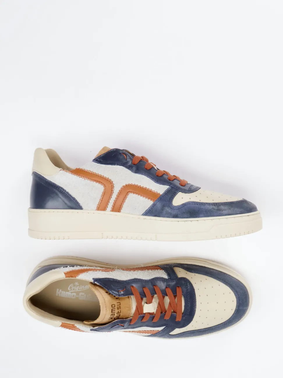 Kamo Gutsu – Sneaker aus Kalbleder im Colorblocking