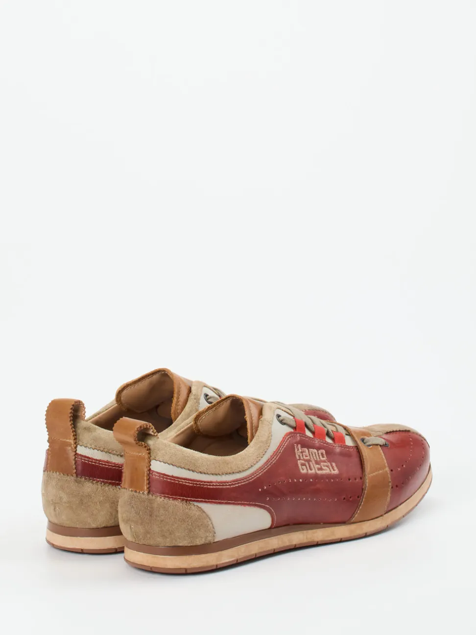 Kamo Gutsu – Sneaker aus Kalbleder Rotbraun