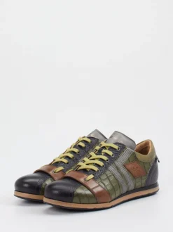 Kamo Gutsu – Sneaker aus Kalbleder mit Kroko-Prägung