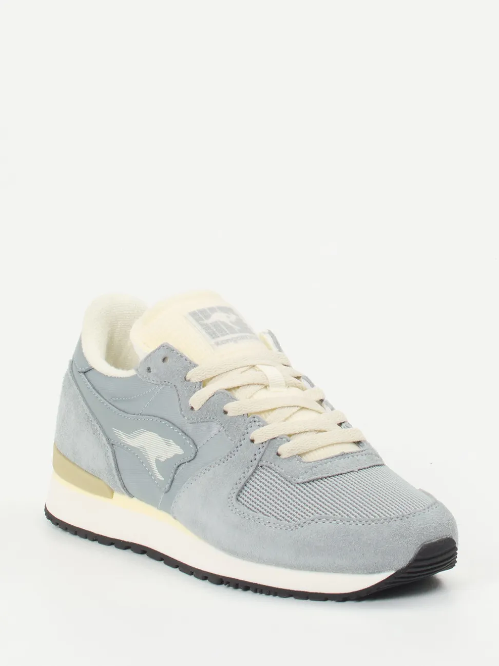 Kangaroos – Retro-Sneaker aus Mesh und Veloursleder blaugrau