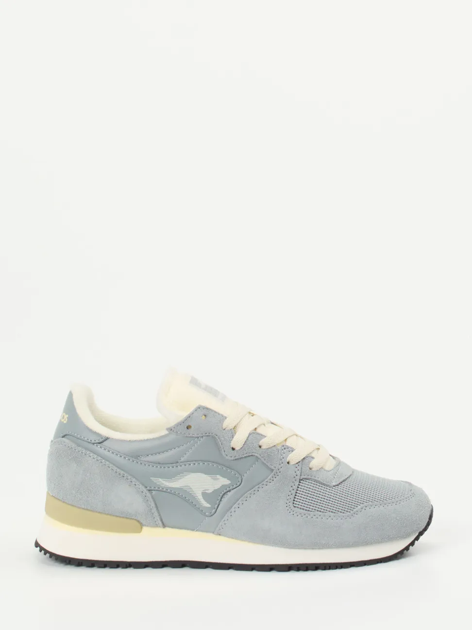 Kangaroos – Retro-Sneaker aus Mesh und Veloursleder blaugrau