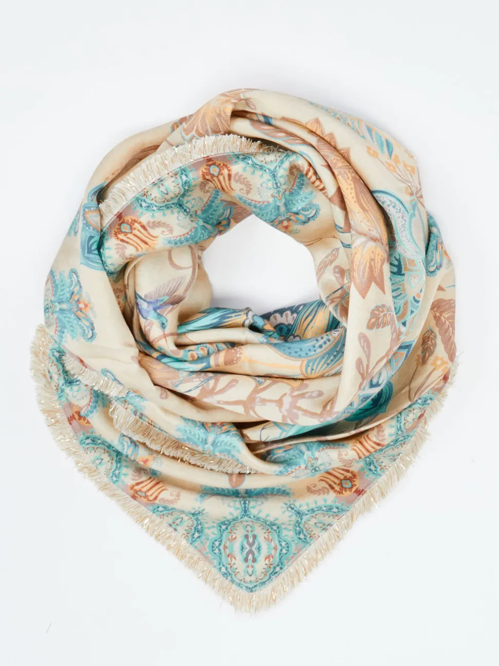 Katherina Loretta – Dreieckstuch aus Viskose mit Blumenprint