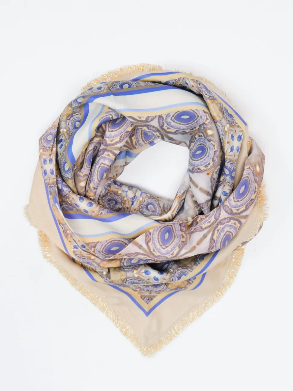 Katherina Loretta – Halstuch aus Synthetik in Beigegold