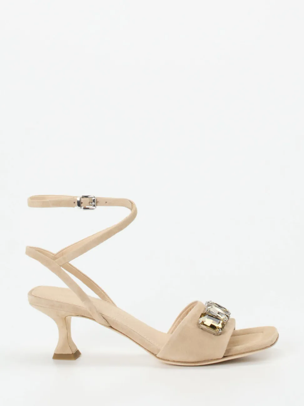 Kennel & Schmenger – Abendsandalen aus Veloursleder Beige