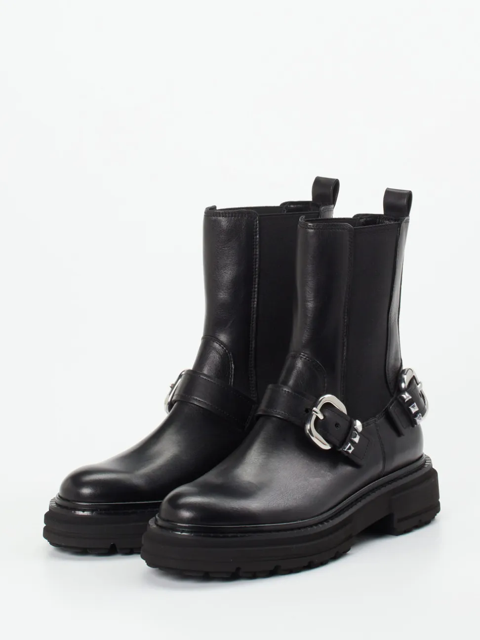 Kennel & Schmenger – Biker Boots aus Kalbleder schwarz
