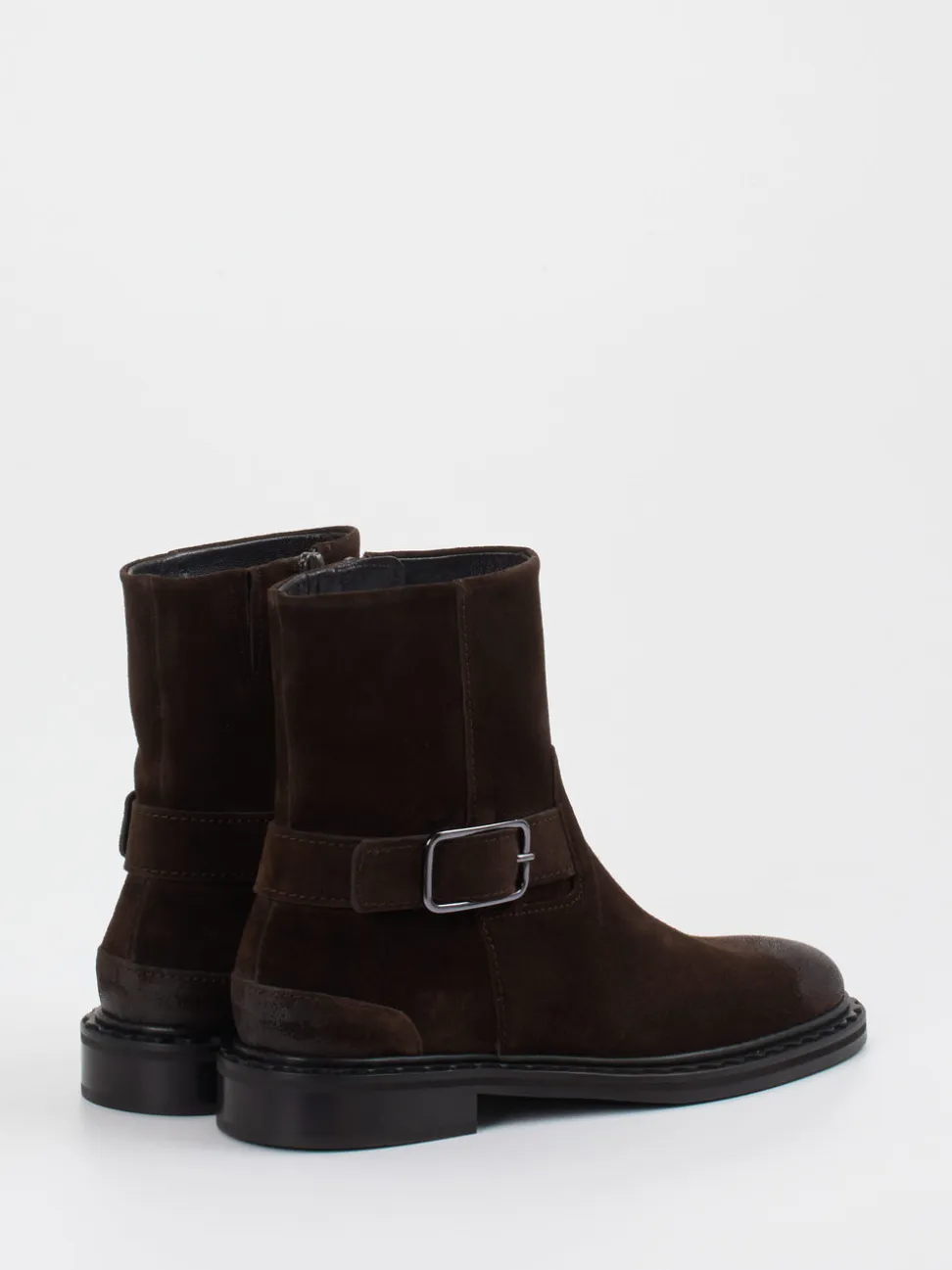 Kennel & Schmenger – Biker-Stiefelette aus Veloursleder Braun