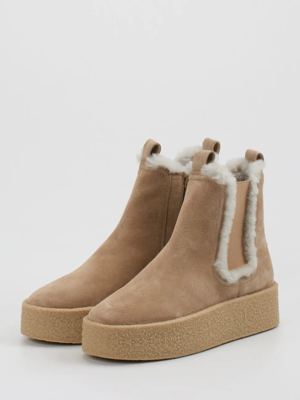 Kennel & Schmenger – Chelsea-Stiefelette aus Veloursleder sand
